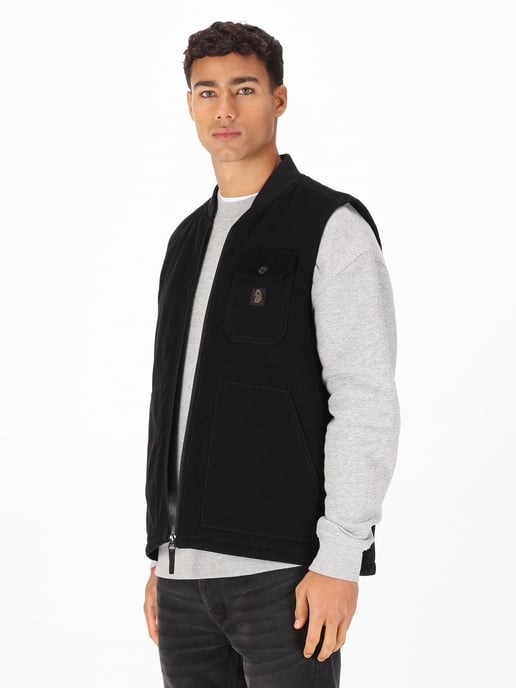 Luke 1977 Men's Vyrnwy Quilted Gilet in Black - Image 4