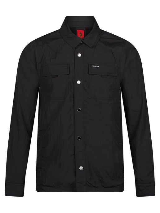 Luke 1977 Men's Seattle Crinkled Nylon Shacket in Black - Image 2