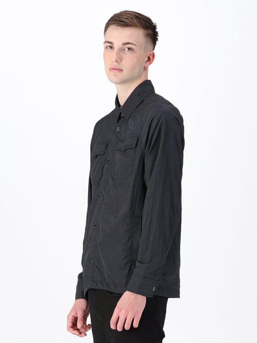 Luke 1977 Men's Seattle Crinkled Nylon Shacket in Black - Image 3