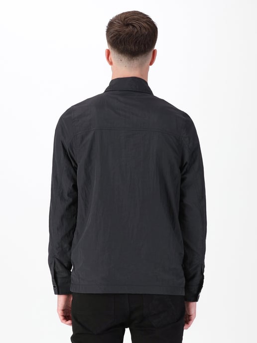 Luke 1977 Men's Seattle Crinkled Nylon Shacket in Black - Image 4