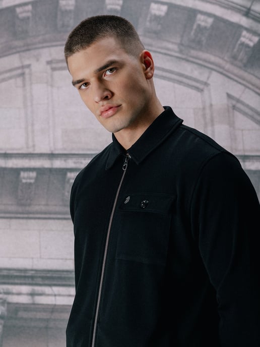 Luke 1977 Men's Concord Stretch Cord Textured Jacket in Black - Image 3
