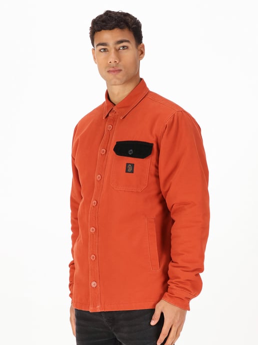 Luke 1977 Men's Bala 1000 Button Shacket in Orange - Image 3
