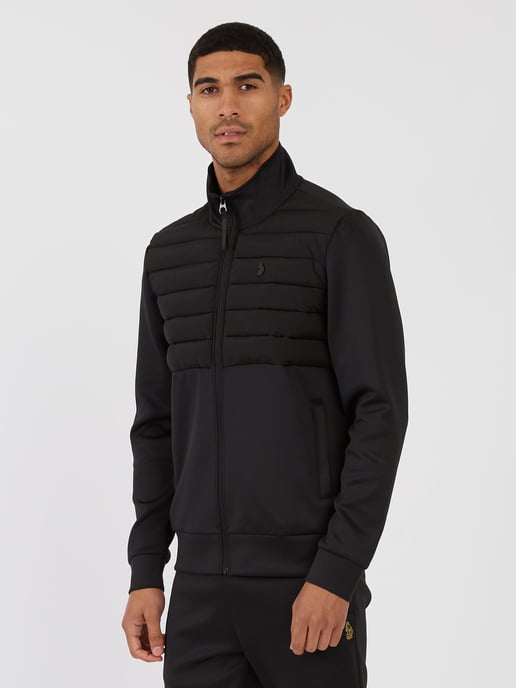 Luke 1977 Men's Gabriel Zip Through Padded Jacket in Black - Image 3