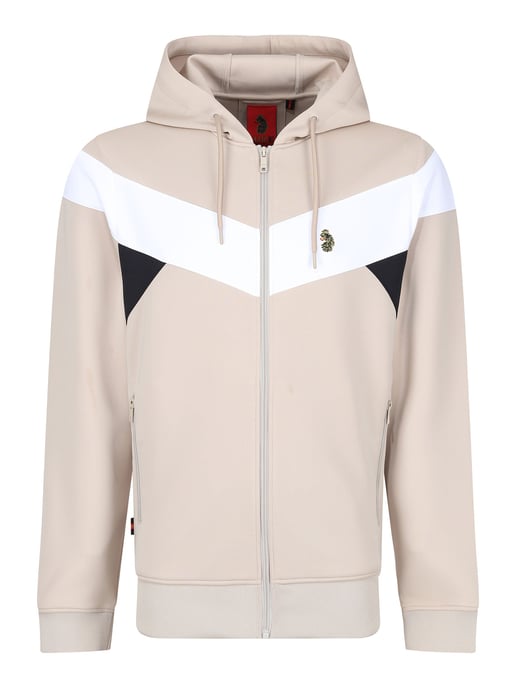 Luke 1977 Men's Baldur 3 Zip Panelled Hoodie in Brown - Image 2