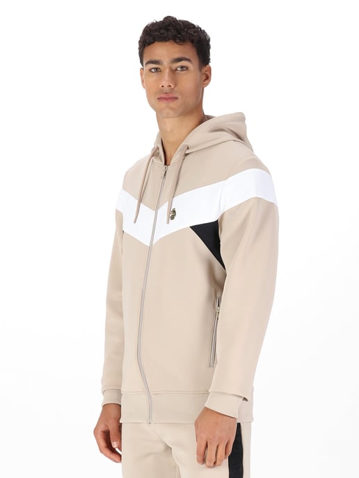 Luke 1977 Men's Baldur 3 Zip Panelled Hoodie in Brown - Image 3