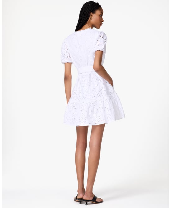Floral Eyelet Mini Shirt Dress - Image 2