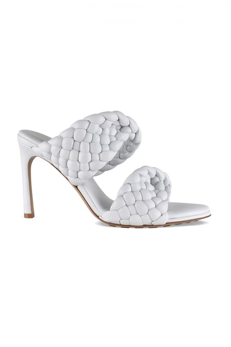 Bottega Veneta Padded Mules White - Image 1
