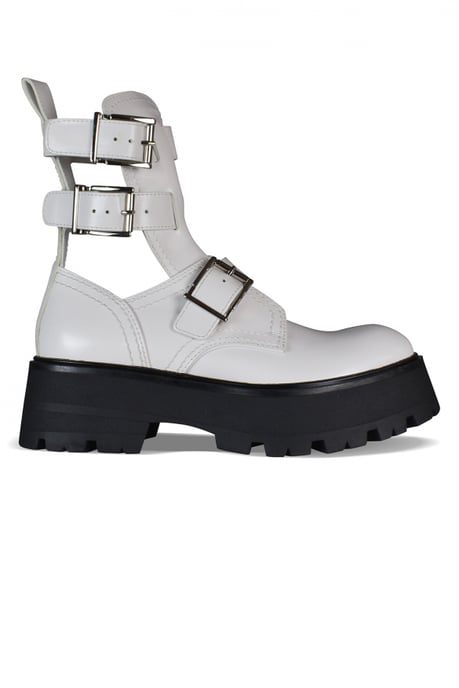 Alexander McQueen Rave gesplaarzen wit - Image 1