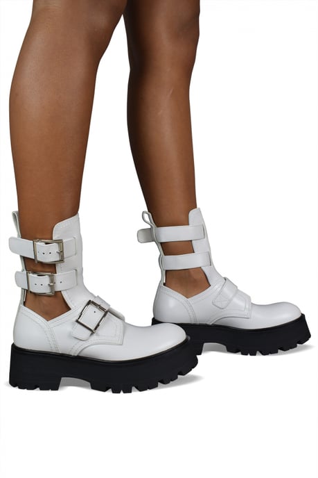 Alexander McQueen Rave gesplaarzen wit - Image 2