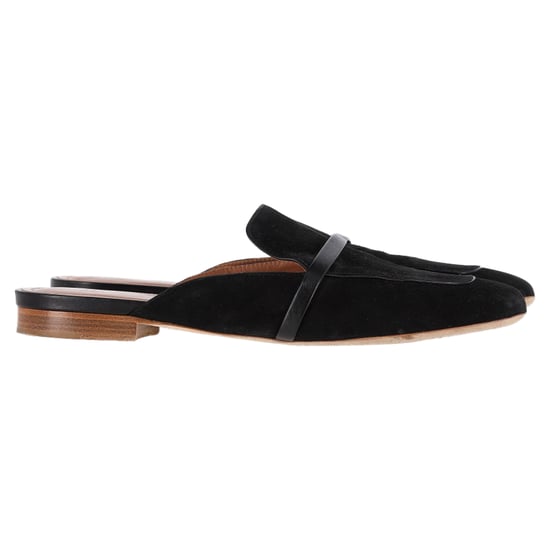 Malone Souliers Flat Mules in Black Suede - Image 1