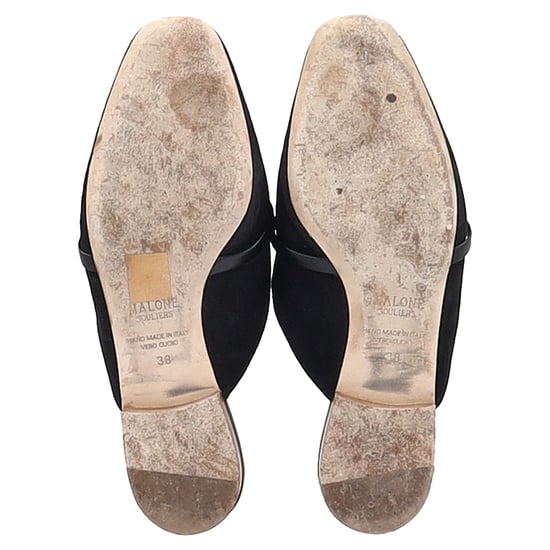 Malone Souliers Flat Mules in Black Suede - Image 6