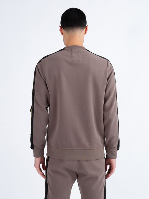 Luke 1977 Men's Massachusetts Tape Detail Sweatshirt in Brown - Image 4