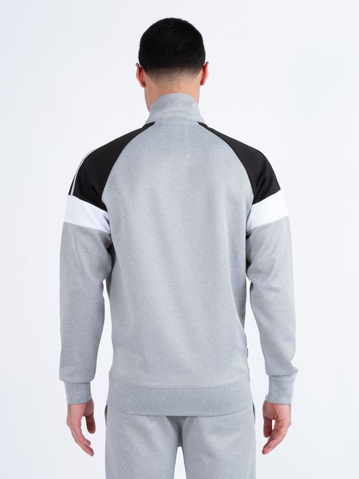 Luke 1977 Men's Kas 3 Zip Through Funnel Neck Sweatshirt in Grey - Image 5
