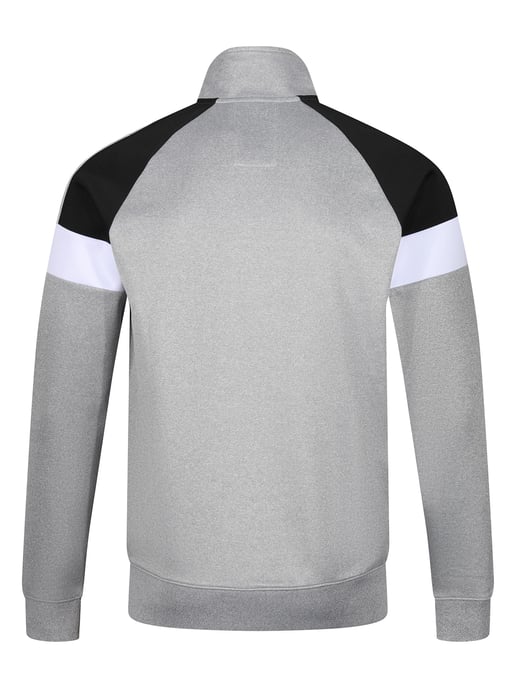 Luke 1977 Men's Kas 3 Zip Through Funnel Neck Sweatshirt in Grey - Image 6