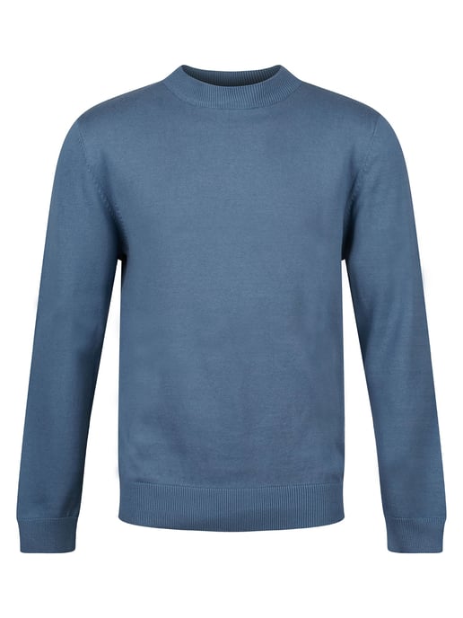 Luke 1977 Men's Jenson Funnel Neck Knitted Jumper in Blue - Image 2