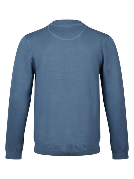 Luke 1977 Men's Jenson Funnel Neck Knitted Jumper in Blue - Image 5