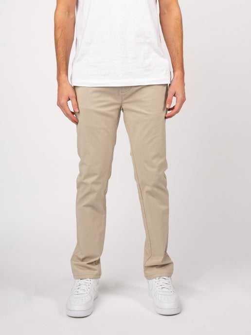 Luke 1977 Men's Alpa Tapered Slim Fit Chinos Trousers in Brown - Image 3