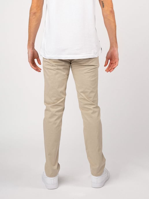 Luke 1977 Men's Alpa Tapered Slim Fit Chinos Trousers in Brown - Image 4
