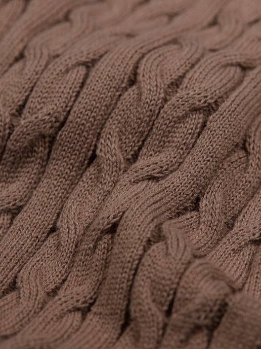 Luke 1977 Men's The Hamptons Textured Knitted Jumper in Brown - Image 6