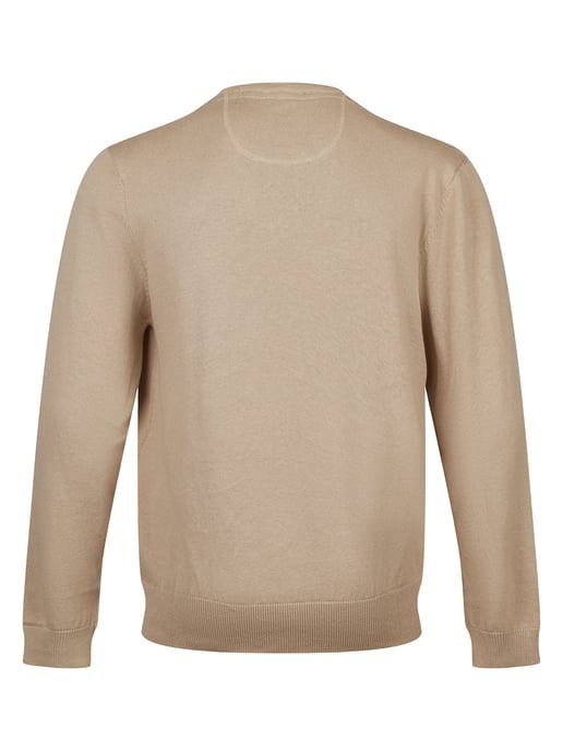 Luke 1977 Men's Noah Super Fine Crew Knit Jumper in Brown - Image 4