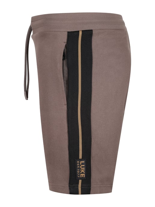 Luke 1977 Men's Kings Vintage Trim Sweat Shorts in Brown - Image 5