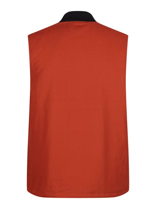 Luke 1977 Men's Vyrnwy Quilted Gilet in Orange - Image 5