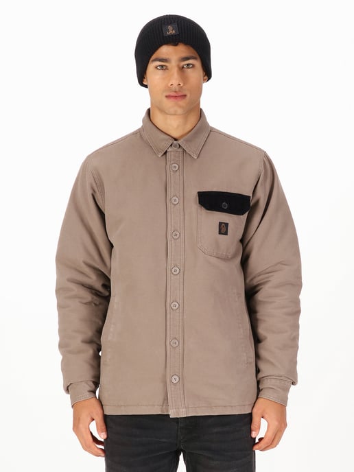 Luke 1977 Men's Bala 1000 Button Shacket in Brown - Image 3