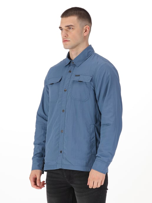 Luke 1977 Men's Seattle Crinkled Nylon Shacket in Grey - Image 3