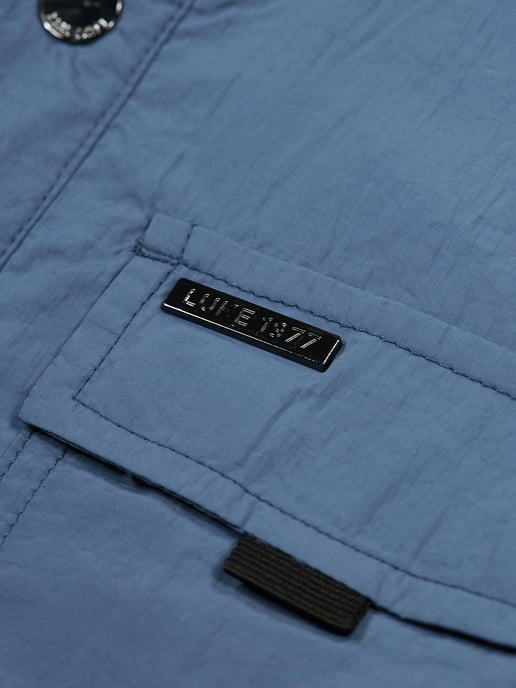 Luke 1977 Men's Seattle Crinkled Nylon Shacket in Grey - Image 6