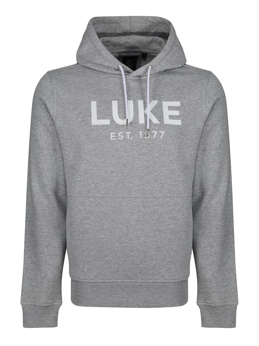 Luke 1977 Men's Grand Soft Cotton Relaxed Fit Overhead Hoodie in Grey - Image 2