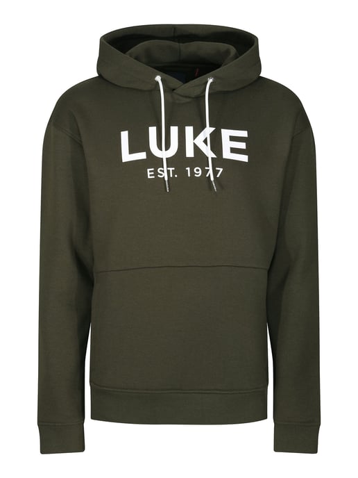 Luke 1977 Men's Grand Soft Cotton Relaxed Fit Overhead Hoodie in Green - Image 2