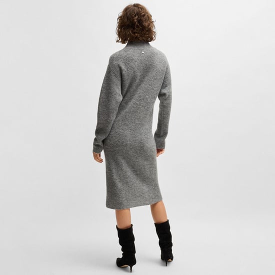 Women's Boss C_Fagdassy Long Sleeve Relaxed-Fit Dress in Silver - Image 2