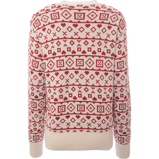 Monki Women's Beige & Red Fairisle Christmas Jumper - Image 2