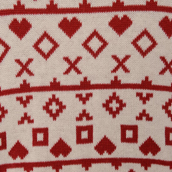 Monki Women's Beige & Red Fairisle Christmas Jumper - Image 3