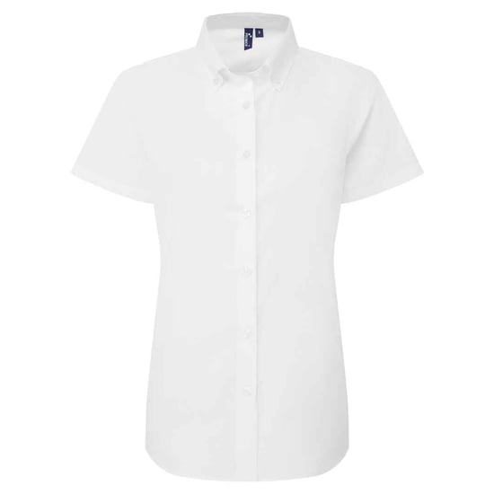 Premier Womens/Ladies Supreme Oxford Short-Sleeved Formal Shirt (White) - Image 1