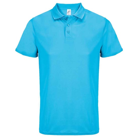 SOLS Unisex Volwassen Pitcher Gerecycled Polyester Poloshirt (Aqua) - Image 1
