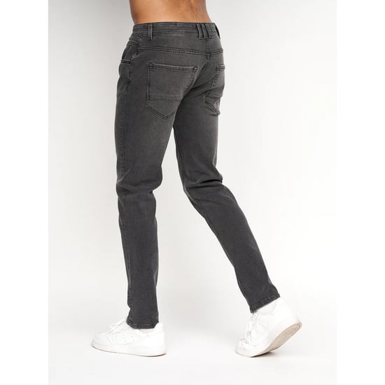 Crosshatch Sheldons Slim Jeans för män (Mörk träkol) - Image 2