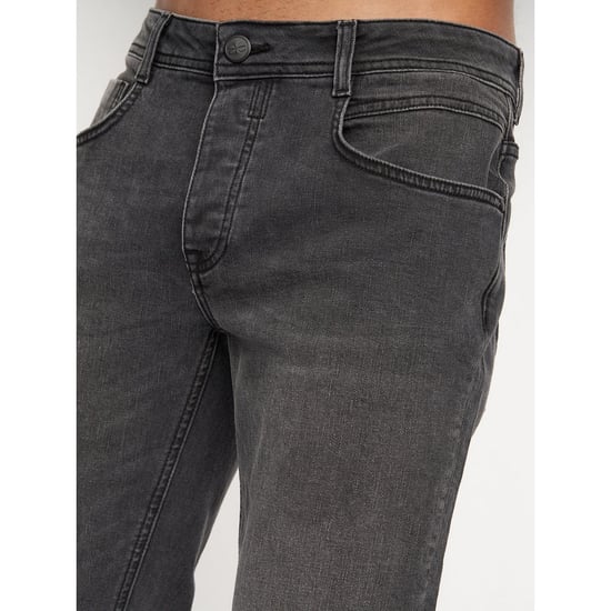 Crosshatch Sheldons Slim Jeans för män (Mörk träkol) - Image 4
