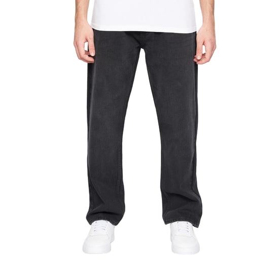 Crosshatch Heren Tillman Stone Wash Baggy Jeans (Zwart) - Image 2
