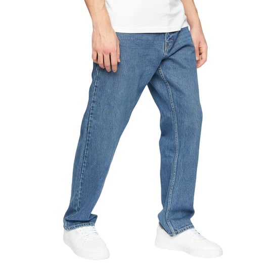 Crosshatch Heren Tillman Stone Wash Baggy Jeans (Steen) - Image 2