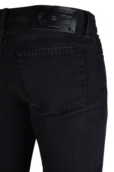 Gebroken witte jeans zwart - Image 2