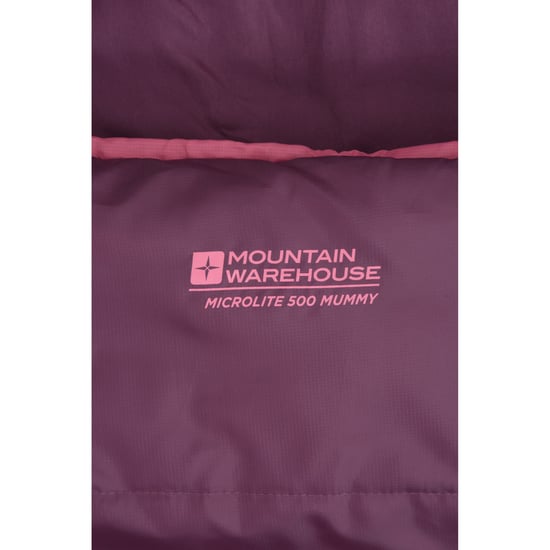 Mountain Warehouse Microlite 500 Mid Season Rechts Ritsslaapzak (Bourgondië) - Image 2