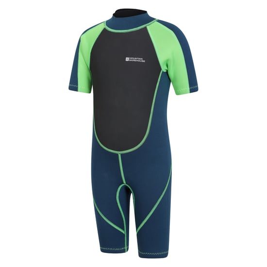 Mountain Warehouse Wetsuit met contrasterende panelen voor kinderen (Groen) - Image 3