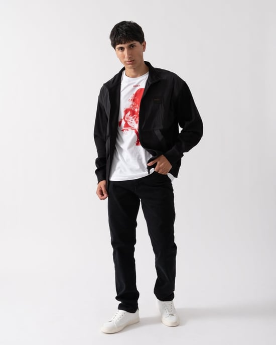BOSS Orange Re.Maine Mens Regular Fit Jeans in Stay-Black Comfort Stretch Denim NOS - Image 4