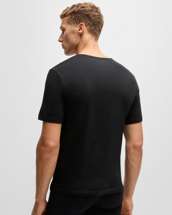 BOSS Orange 3-Pack Mens V-Neck Underwear T-Shirts in Cotton Jersey - Image 5