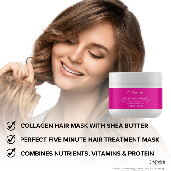skinChemists Collagen Hair Mask with Shea Butter & Soy Protein 250ml - Image 6