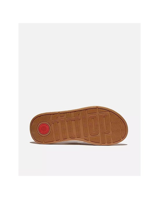 FitFlop Womens F-Mode Espadrille Leather Flatform Cross Slides - Image 2