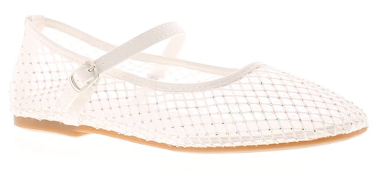 Miss Riot Girls Party Shoes Ballet Flats Gem 10 to 3 white - Image 1