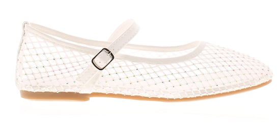 Miss Riot Girls Party Shoes Ballet Flats Gem 10 to 3 white - Image 2