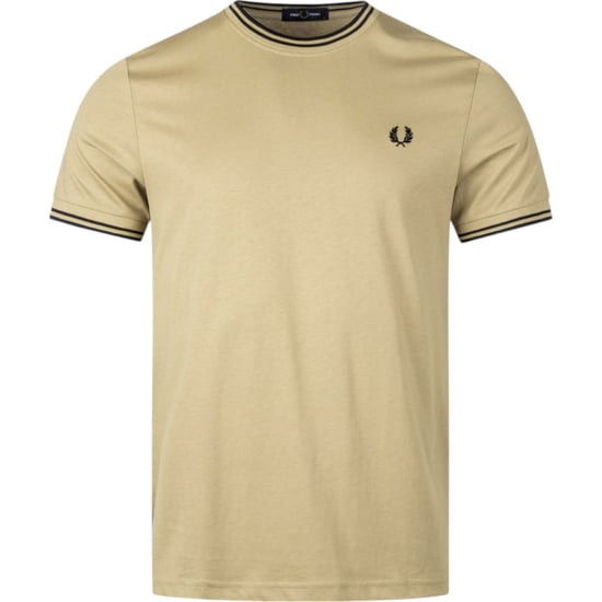 Fred Perry Twin Tipped T-Shirt Warm Stone - Image 1